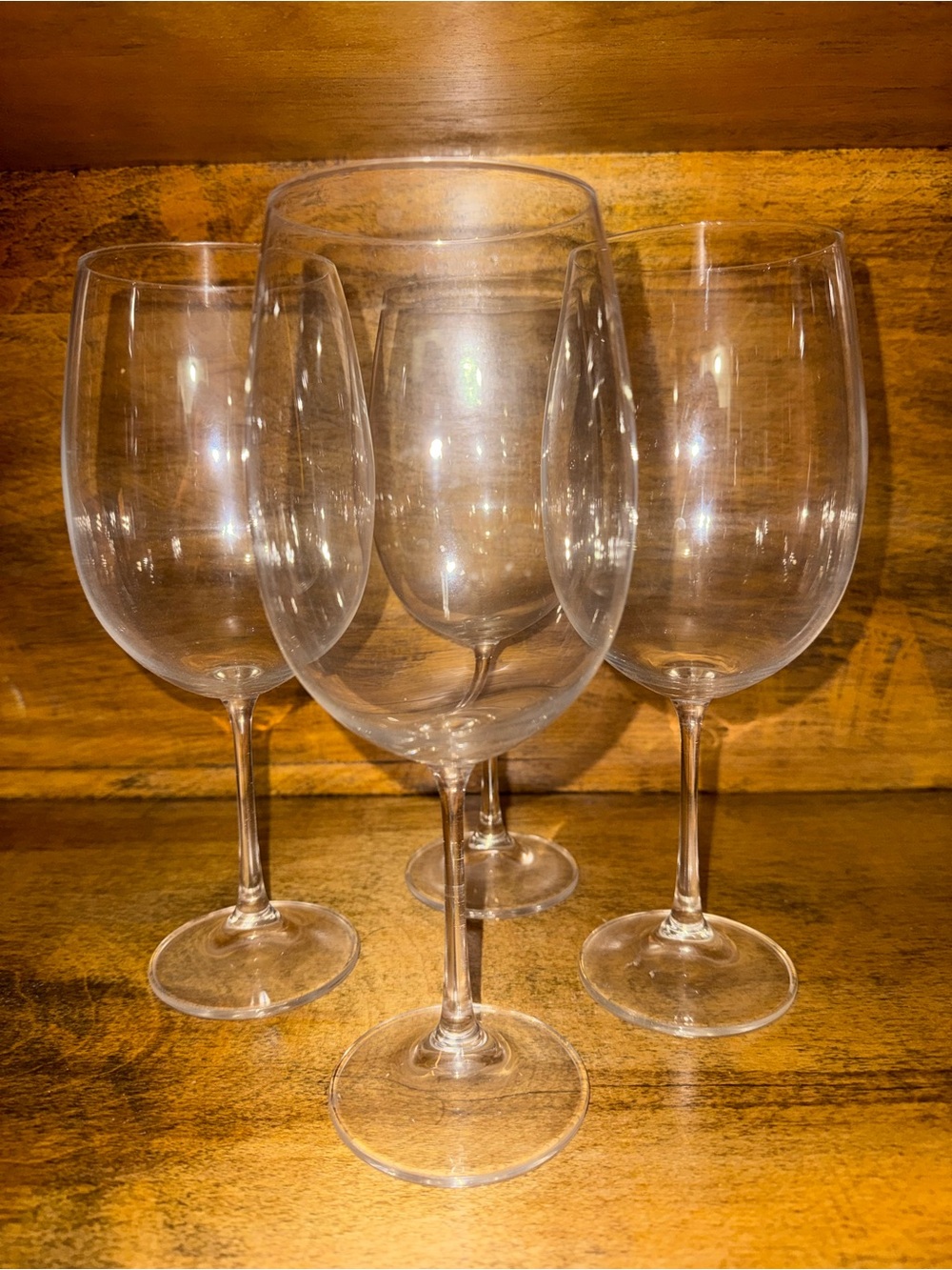 Large Clear Stemware Wine Glasses - Set of 4